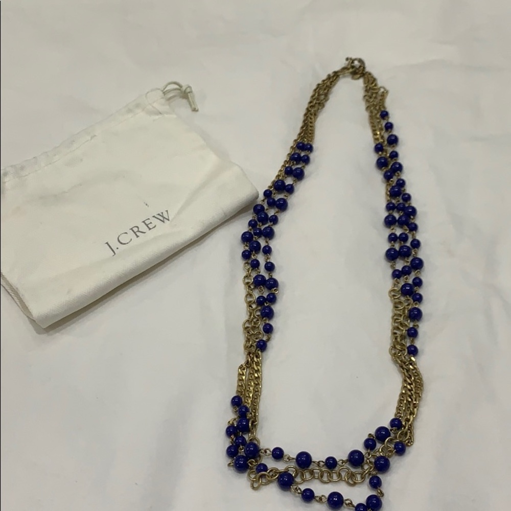 Jcrew blue and gold necklace